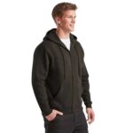 Felpa full-zip con cappuccio BS342 Black Spider