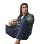 Felpa full zip con cappuccio TJ5435 cotone egiziano