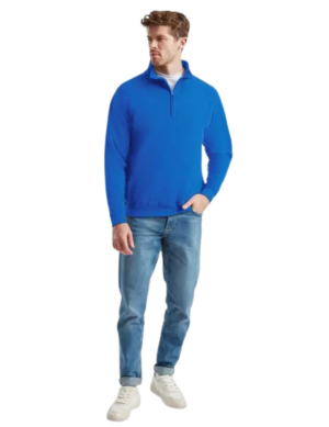 Felpa mezza-zip FR621140 fruit of the Loom, cotone