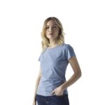 100% cotone organico in-convertion. T-shirt donna manica corta realizzata in cotone ecosostenibile