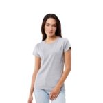 100% cotone organico in-convertion. T-shirt donna manica corta realizzata in cotone ecosostenibile