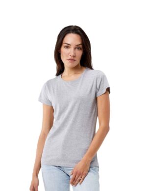 100% cotone organico in-convertion. T-shirt donna manica corta realizzata in cotone ecosostenibile