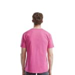 00% cotone filato ad anelli Belcoro. T-shirt manica corta set-in, collo con costina in cot./Lycra e fettuccia interna per maggiore comfort