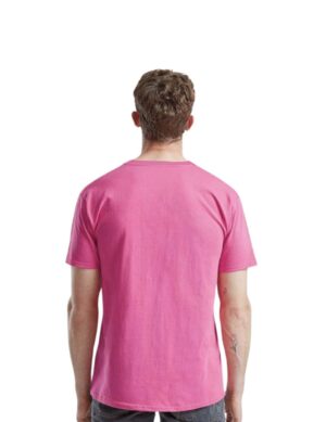 00% cotone filato ad anelli Belcoro. T-shirt manica corta set-in, collo con costina in cot./Lycra e fettuccia interna per maggiore comfort